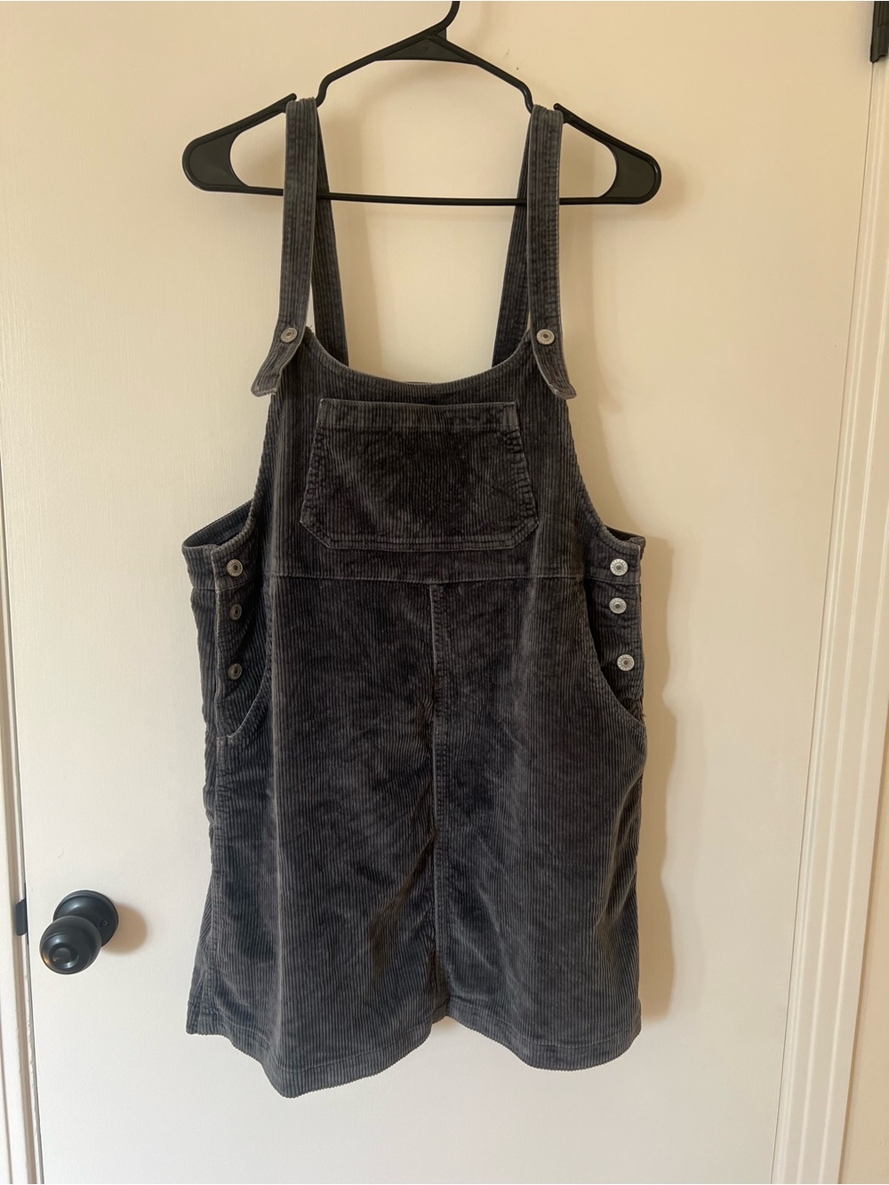 American Eagle Outfitters Charcoal Corduroy Overall Dress
